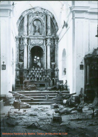 Daños en la Iglesia de San Miguel (Toledo) durante la Guerra Civil