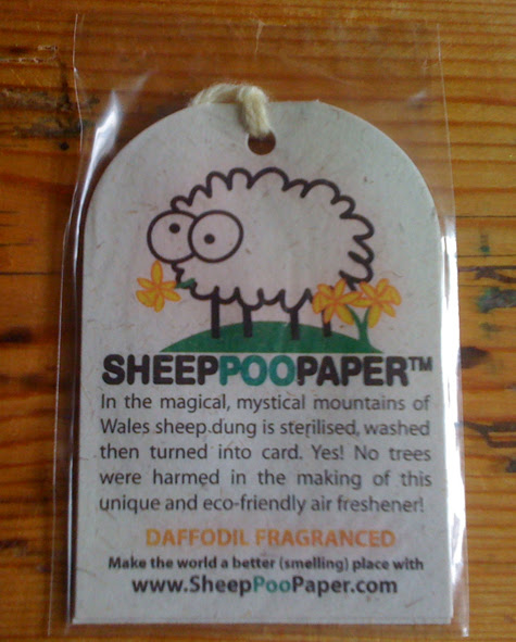 Sheep poo paper