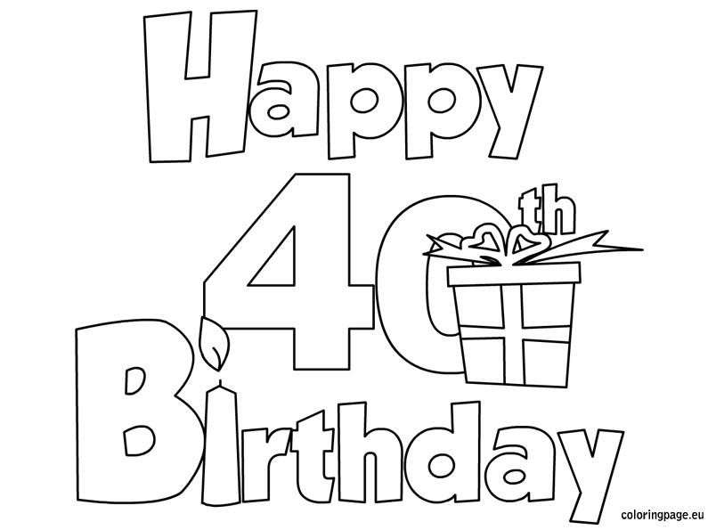Malvorlage 40 geburtstag information