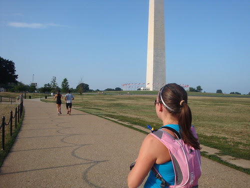 Megan and the monument