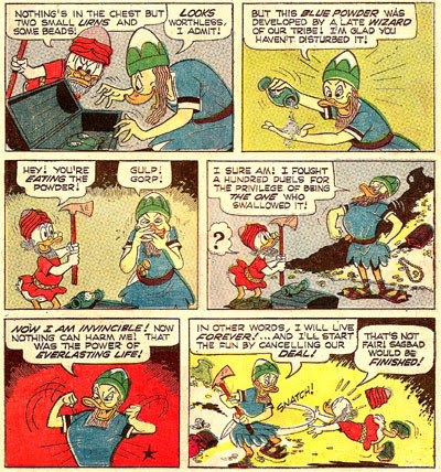 Oh, I get it...it's the duck version of Vandal Savage! Top Comics Uncle Scrooge #2 panel