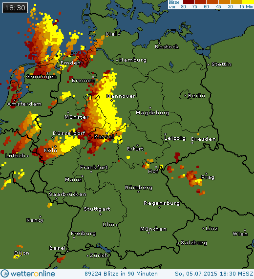 Unwetter Deutschland Karte - Schwere Gewitter In Deutschland Der