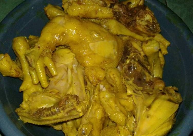 10+ Gambar Ayam Ungkep Bumbu Kuning