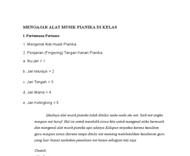 Not Lagu Man Ana Pianika Not Lagu