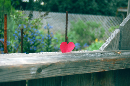 heart on a fence