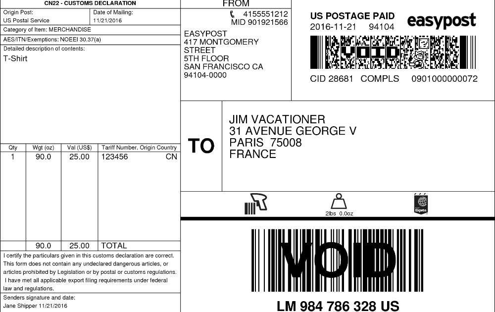 Usps Email Shipping Label - USPSQ