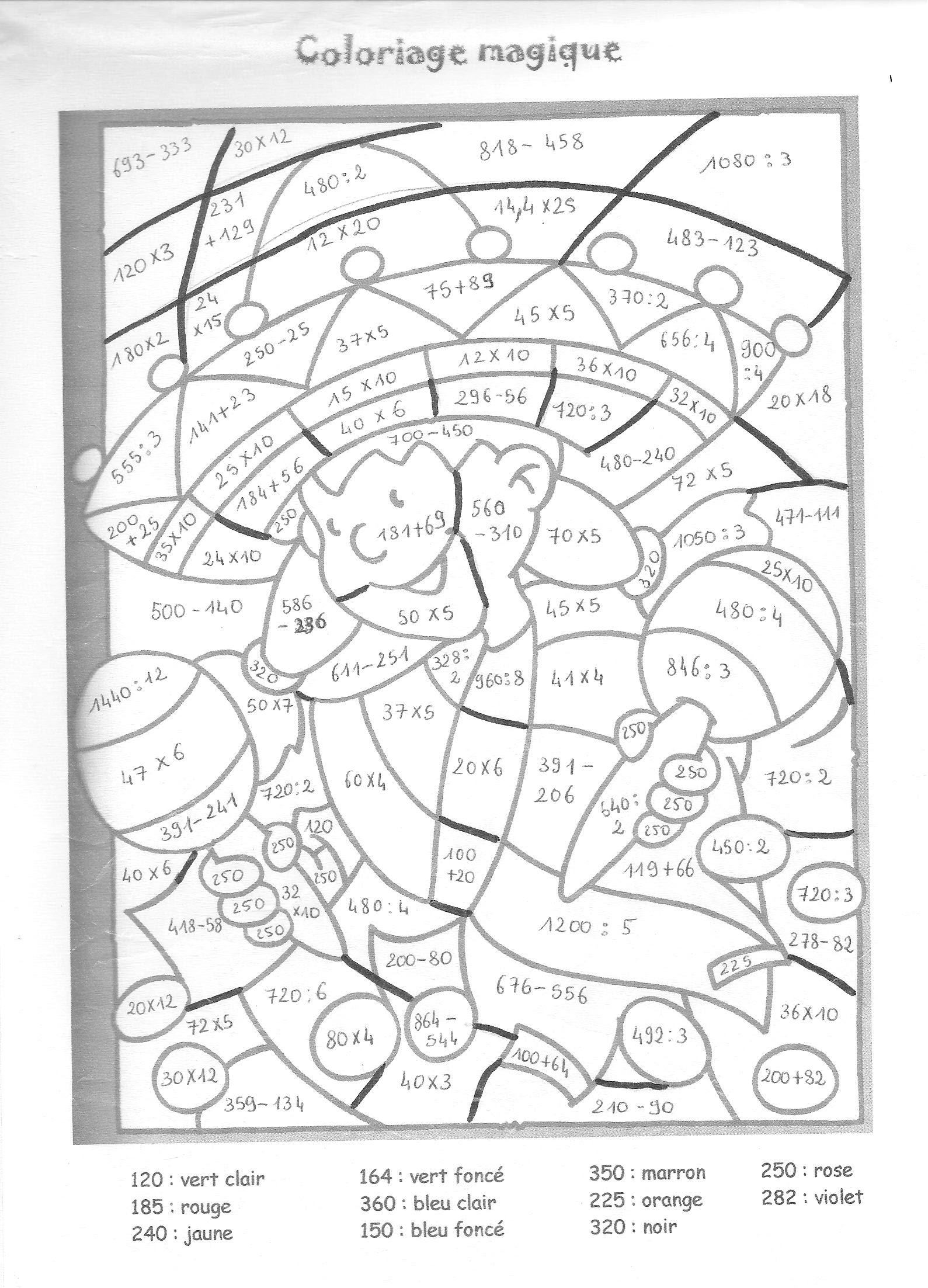 Coloriage Magique Cp Dizaines Unites  Haut Coloriage HDImages et