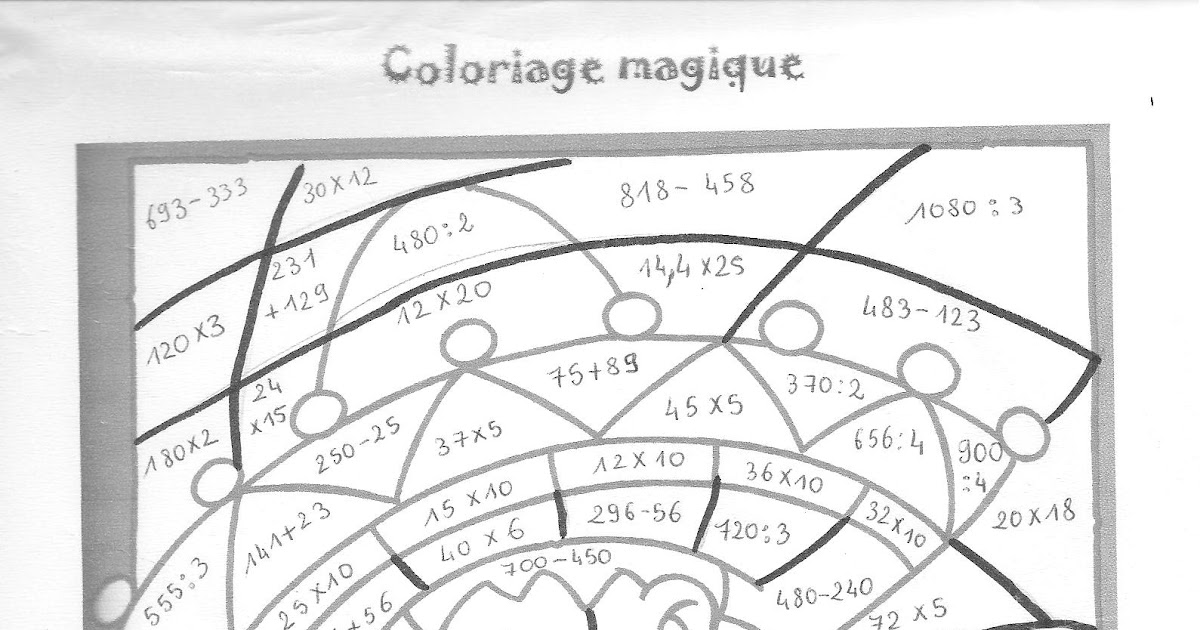 Inspiration Coloriage Magique 3 Cp Dizaines Unités  30000