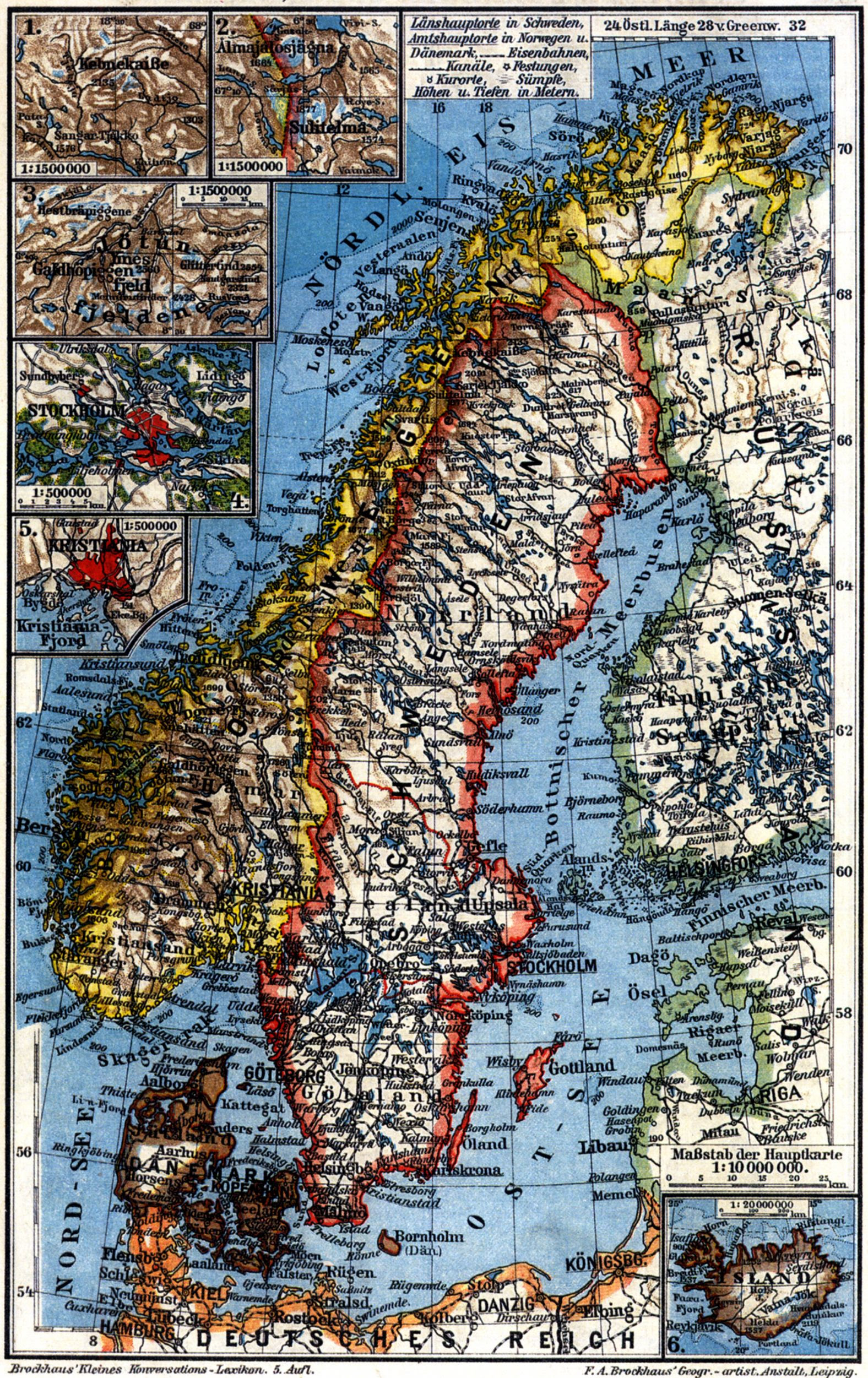 Karte Deutschland Dänemark Schweden Norwegen : Norwegen Karte