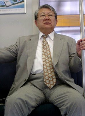 Daddy picture: Japanese handsome suit silver daddy on the subway-109