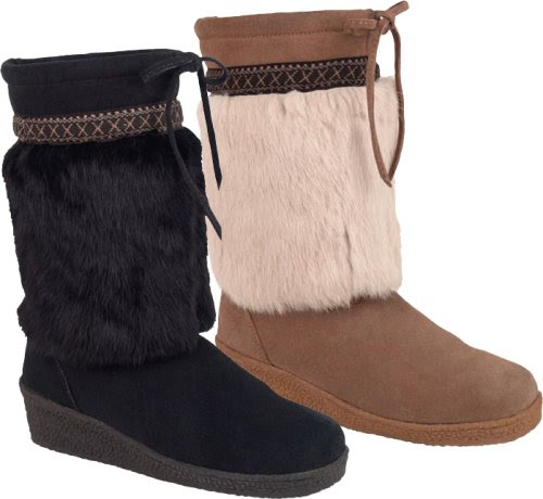 Bearpaw Women's Mukluk Suede & Rabbit Fur Boots - Style 469 Shana ...