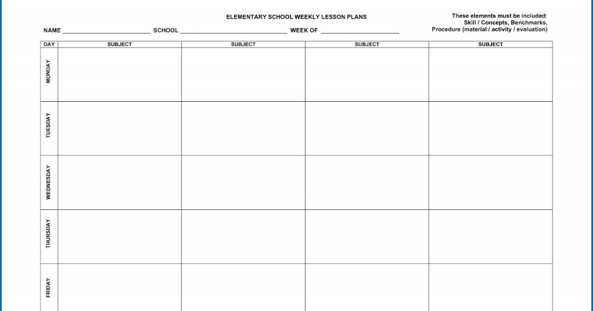 9 Blank Toddler Lesson Plan Template - Perfect Template Ideas