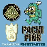 Pachi Pins - Kaiju/Sofubi enamel pin set on Kickstarter now! 