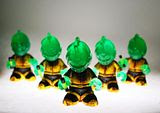MannyX's "RadioactiveBot" customs… Glow-in-the-Dark Kidrobot 'Bots!