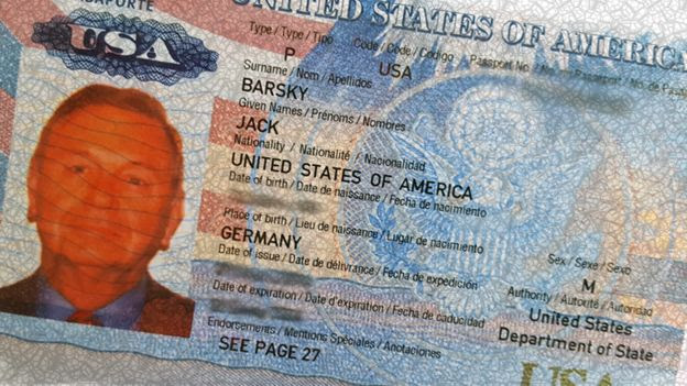 Pasaporte estadounidense de Jack Barsky.