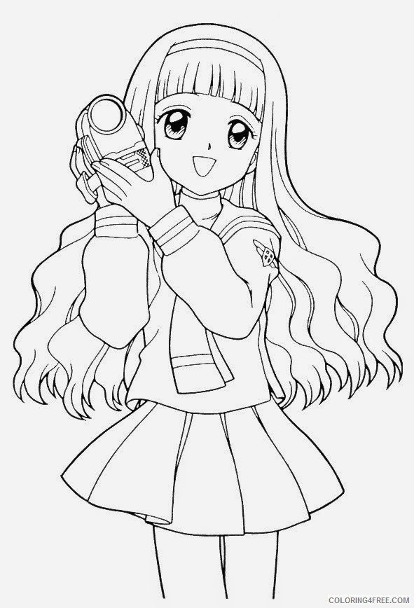 Uncolored Anime Girl