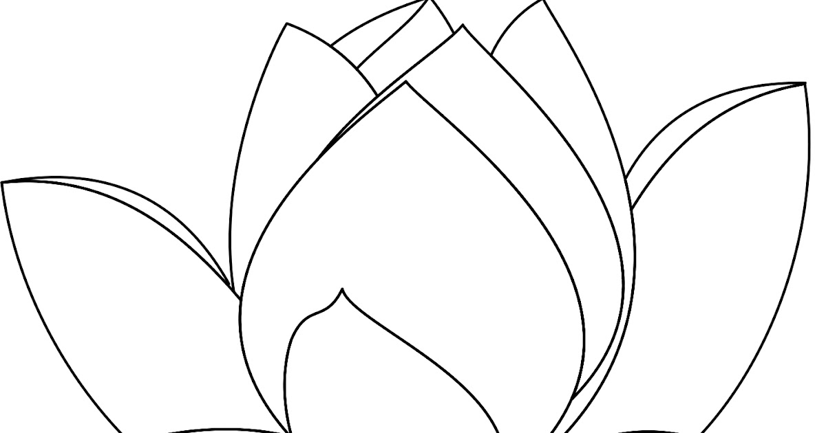 Line Drawing Of Lotus Flower