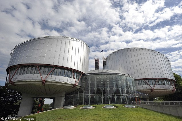 Different: Technically, the EU and the European Court of Human Rights (pictured, in Strasbourg, France) are separate institutions, with the ECHR overseen by the 47-member Council of Europe