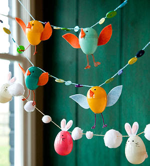 Chick Plastic Easter Egg Garland DY decorations for party celebration