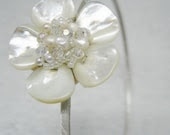 Mother Of Pearl Crystal Wedding Headband - thaiaccessorize