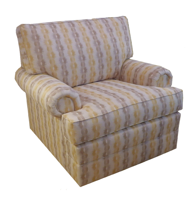 Thomasville Grey Fabric Swivel Chair Sam Moore Living