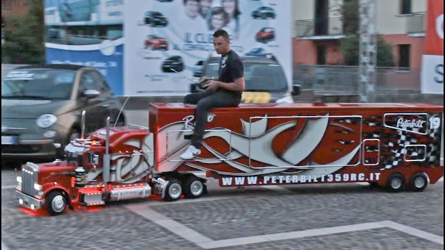 man remote control truck