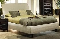 Big Sale Coaster Fine Furniture 300369ke Bed, Eastern King, Beige Fabric