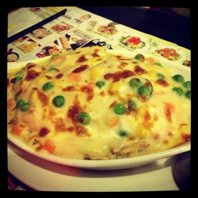 Baked rice w cream cheese #food  (Taken with instagram)
