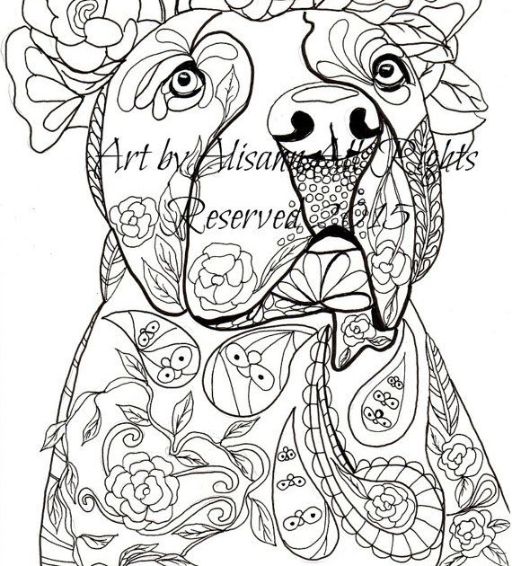 Best Dog Coloring Pages Images On Pinterest Drawings Bdogs Completed