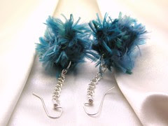 Peacock Boa Earrings