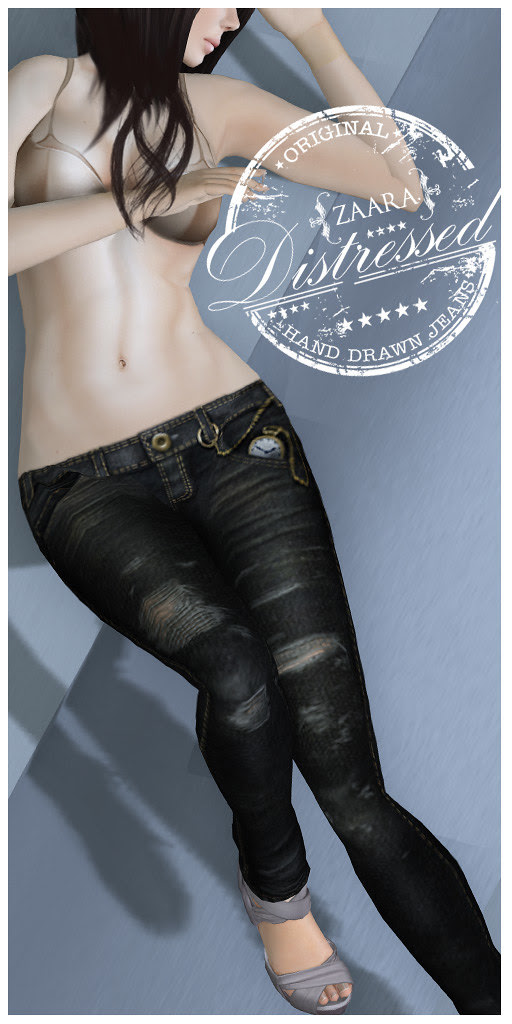 {Zaara} Denim : Distressed jeans