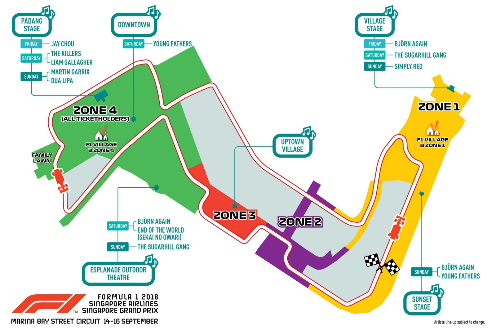 F1 Singapore Track Map