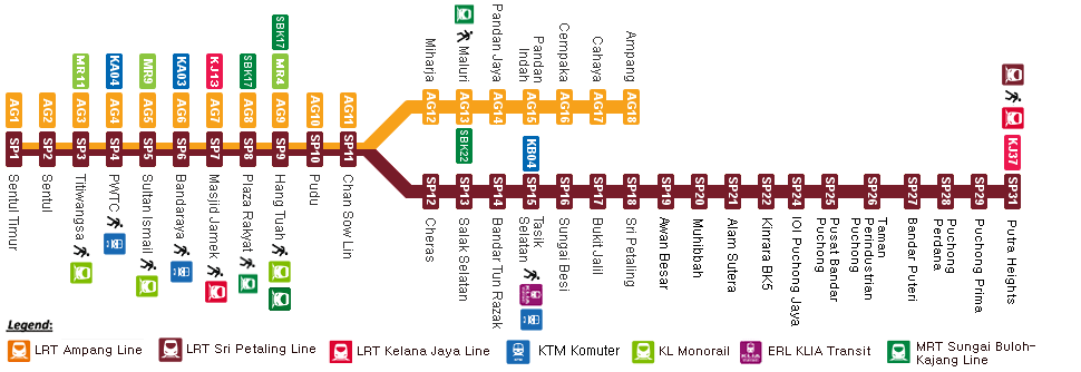 Lrt Ampang Line Route  The ampang line currently consists of two