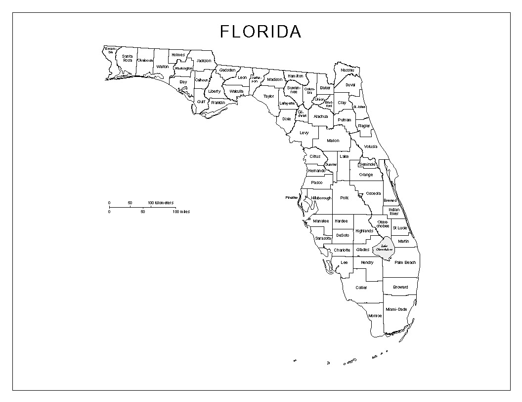 Florida Map 2018 Florida County Map Printable