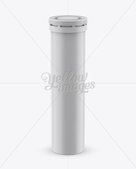 Download Download Matte Plastic Effervescent Tablets Tube Mockup Front View High Angle Shot Psd PSD Mockup Templates