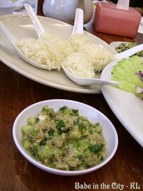 Xinjiang Rice with Steamed Chicken Ginger and Spring Onions Dip