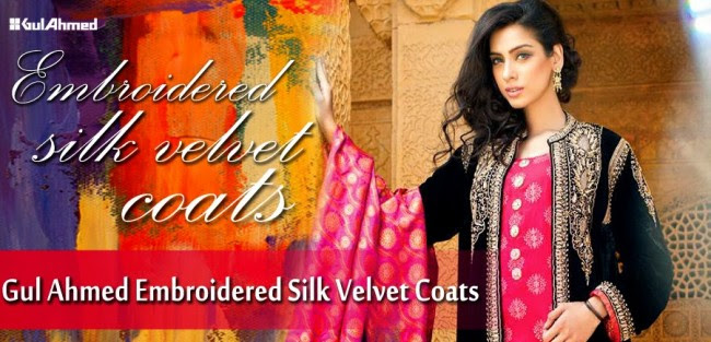 Mens-Women-Wear-Beautiful-Embroidered-Silk-Velvet-Long-Coats-by-Gul-Ahmed-New-Fashion- Mens-Women-Wear-Beautiful-Embroidered-Silk-Velvet-Long-Coats-by-Gul-Ahmed-New-Fashion-