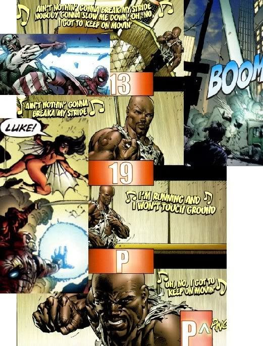 Sequência de luta e um toque de humor de Bendis
