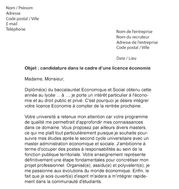 Lettre De Motivation Pour L3 Informatique  Listen uu