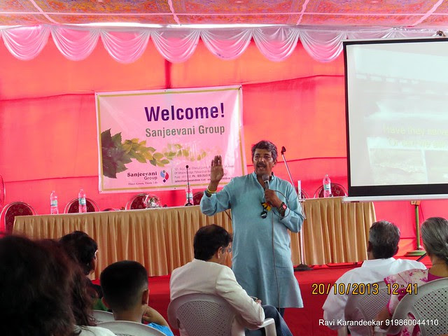 Chief Guest Mr. Anirudh Chaoji, Director, Pugmarks Eco Tours - Handing Over Ceremony of Sanjeevani Developers' Sangam at Sus on Sunday 20th October 2013
