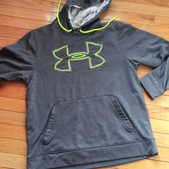 Grey And Green Under Armour Hoodie - almoire