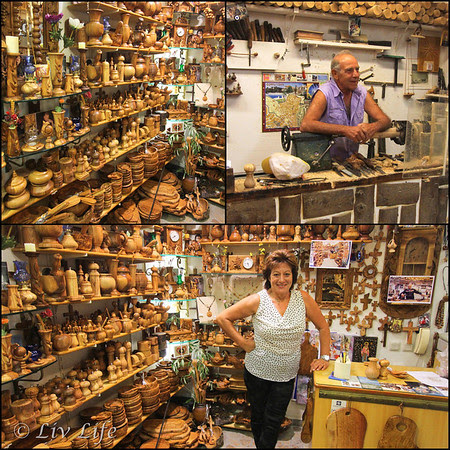 Olive wood shop, corfu, greece