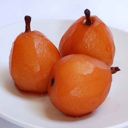 red wine poached pears© by haalo