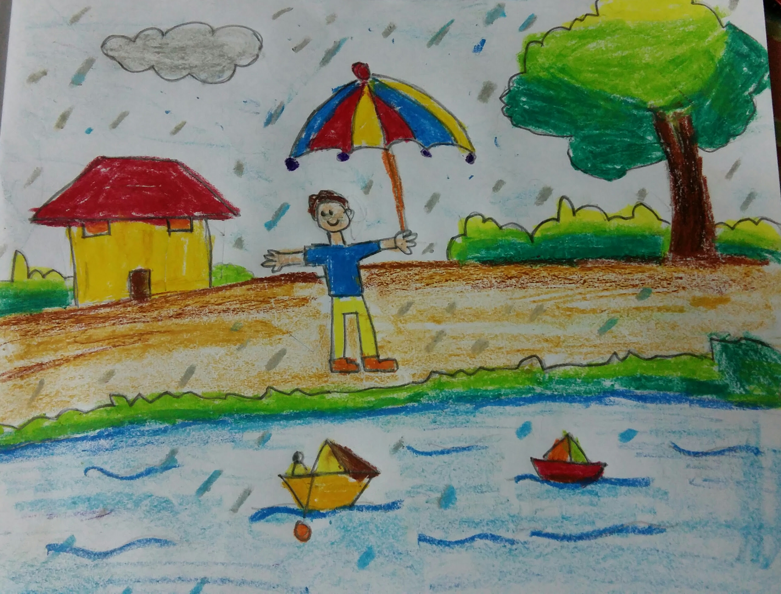 Rainy Day Pictures For Drawing Competition