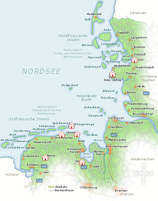 Karte Nordsee
