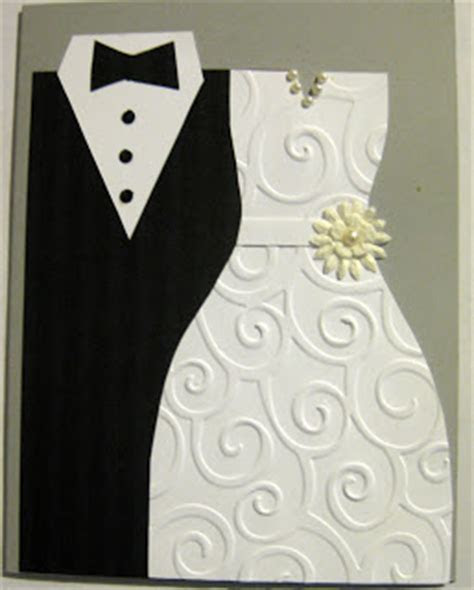 Sassybee Stamps: Tuxedo and Dress Wedding Card Sassybee Stamps: Tuxedo and Dress Wedding Card