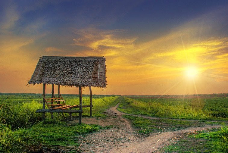 Paling Hits 30 Gambar Gubuk Sawah Kartun Pemandangan Indah Sekali