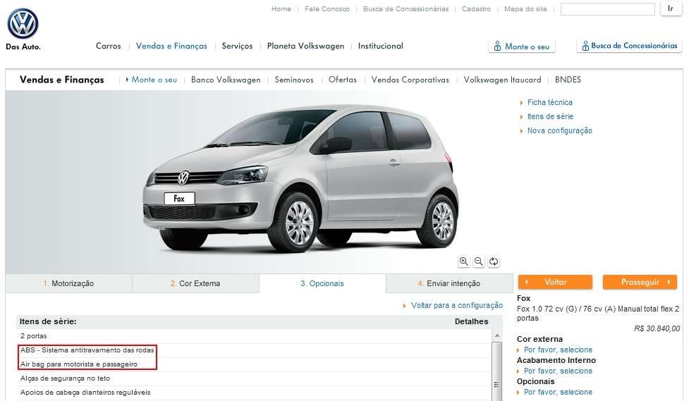 Volkswagen Fox 1.0 passa a ter ABS e Airbag de série ...