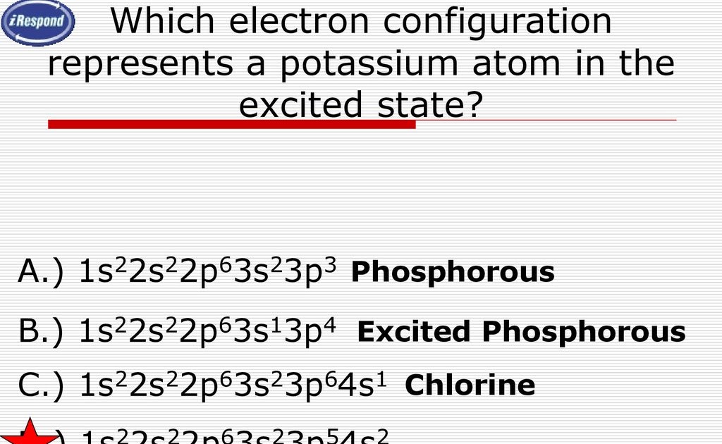 Electron Schematic: Ground State Electron Configuration For Potassium