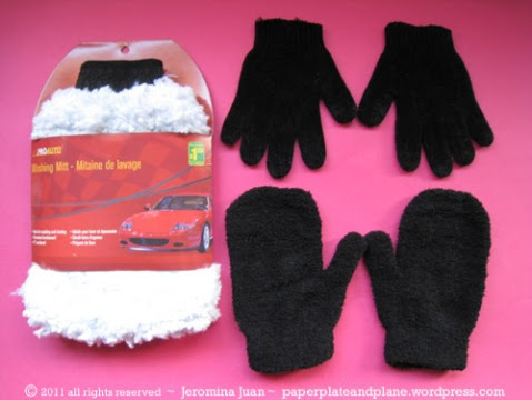 car mitt sheep plush materials